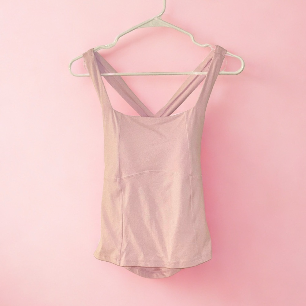 NWOT All in Motion | Crossback Athletic Tank Top | Pink | Built-In Bra | Size S